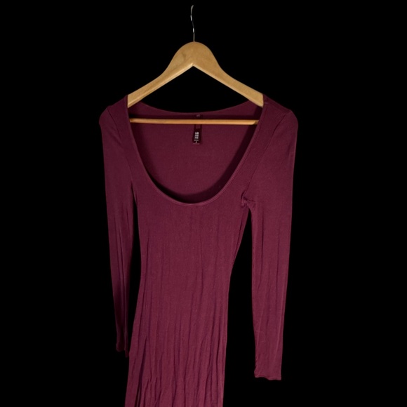 Skims Ribbed Lounge Long Sleeve Maxi Dress Sz S - Picture 4 of 6